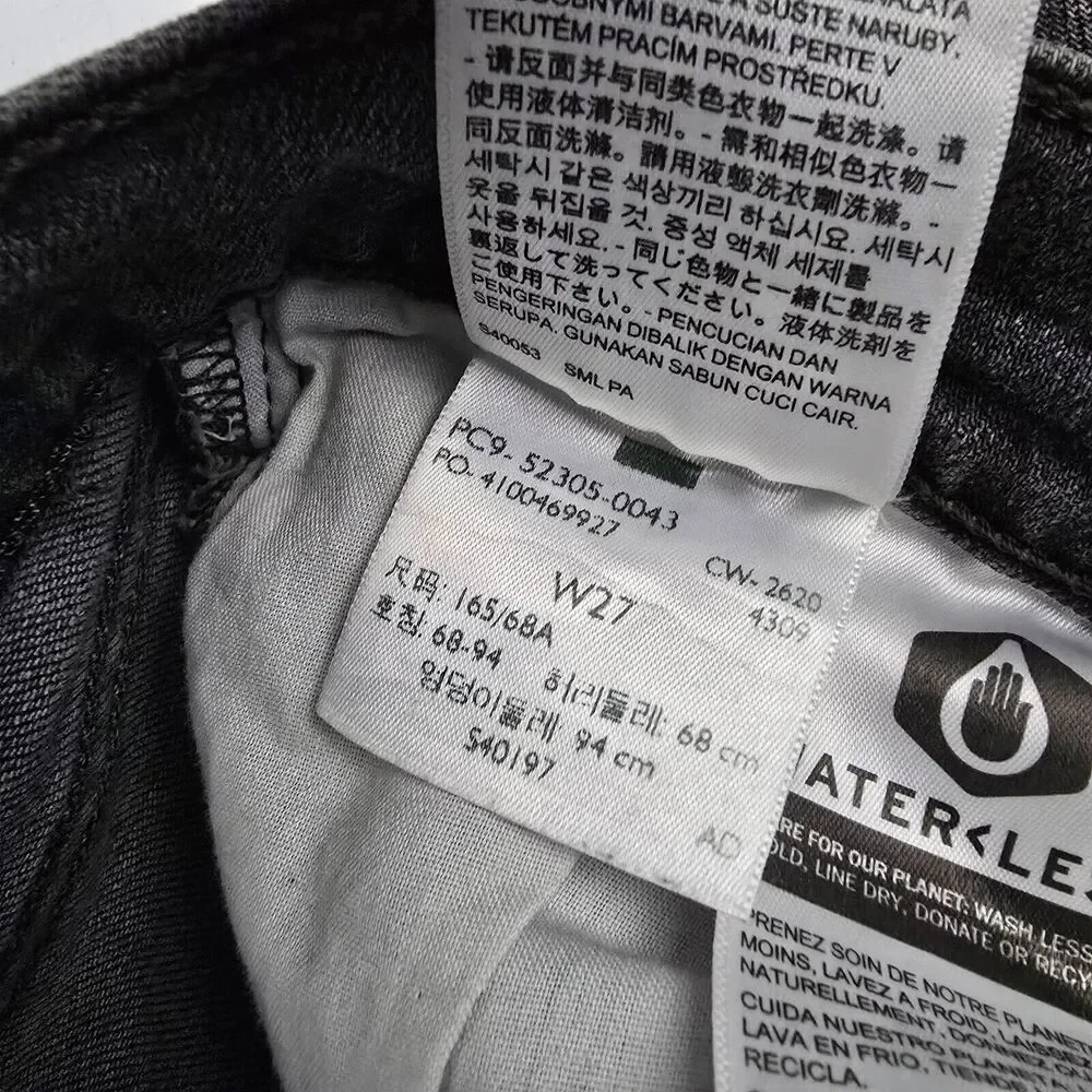 Levi's Wedgie Skinny Jeans Women's 27 Gray‎ High Rise Stretch Denim 4337 - Picture 13 of 14